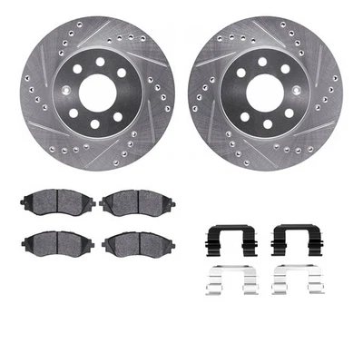 For Daewoo Nubira 00-02 Brake Kit eLINE Series Drilled & Slotted Front Brake Kit Foto 1 de 4