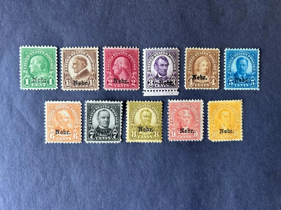 US Scott #669 - #679 NEBRASKA SOBREIMPRESIÓN TODO COMO NUEVO/NUNCA ARTICULADO/OG Foto 1 de 1