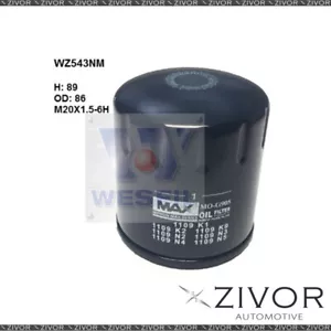 NIPPON MAX Oil Filter For Peugeot 405 1.9L 02/89-1993 - WZ543NM *By Zivor* - Picture 1 of 1