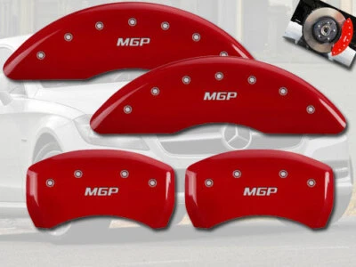 Mercedes Benz C300 2015-2020 cubiertas de pinza de disco de freno delanteras + traseras rojas "MGP" 4p Foto 1 de 4