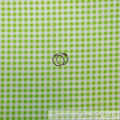 BonEful TELA FQ Algodón Edredón Verde Blanco Cuadros Guinga Vacaciones Niño Mascarilla S Foto 1 de 4