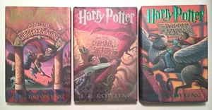 Harry Potter Books 1,2,3 J. K. Rowling 1st Book Club Editions Sorcerer's Chamber - Picture 1 of 12