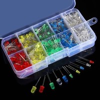 5 x 375pcs Each Box 3MM 5MM LED Light Emitting Diode Beads Resistance Lights Kits Bulb Lamp Davitu Electronic Accessories & Supplies 5 x 375pcs Each Box 3MM 5MM LED Light Emitting Diode Beads Resistance Lights Kits Bulb Lamp Davitu Electronic Accessories & Supplies