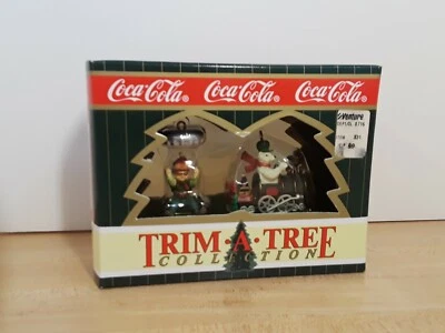Coca-Cola Trim A Tree Mini Ornaments Collection Christmas Polar Bear Train Elf - Image 1 of 4