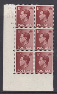 11/2d Edward VIII A37 Zylinderblock - 20 Punkte UNMONTIERT NEUWERTIG - Bild 1 von 1