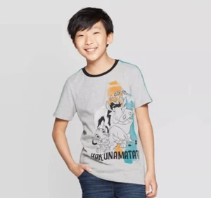 Boys' The Lion King Hakuna Matata Ringer T-Shirt Heather Gray NWT Free Shipping! - Picture 1 of 4