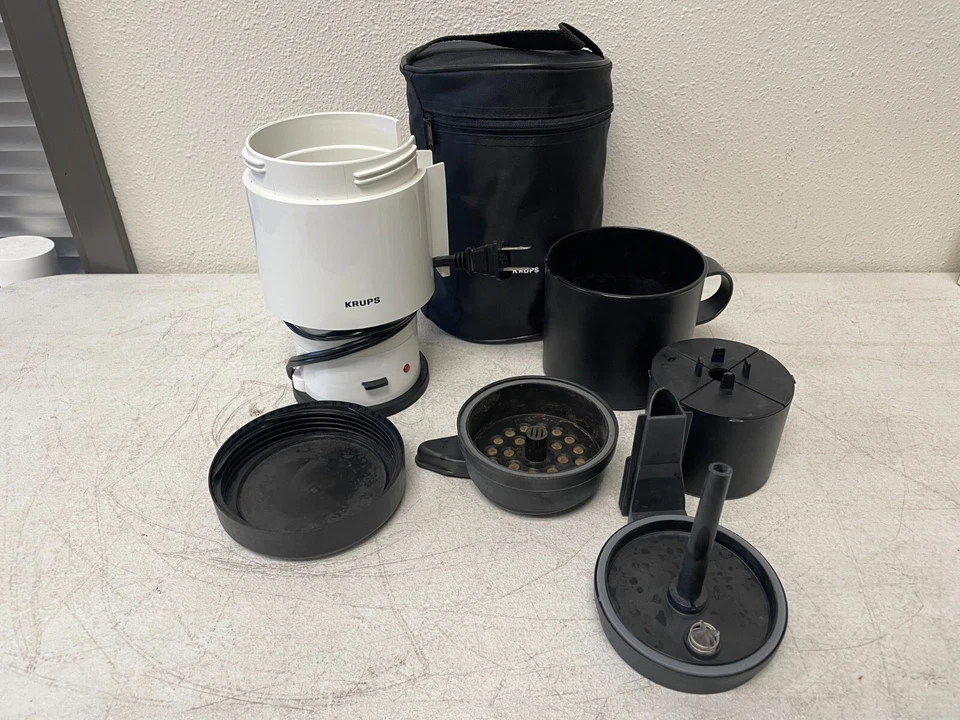 Cafetera de viaje Krups 147 Café Voyager completa funcionando hecha en Alemania 10 oz Foto 1 de 4