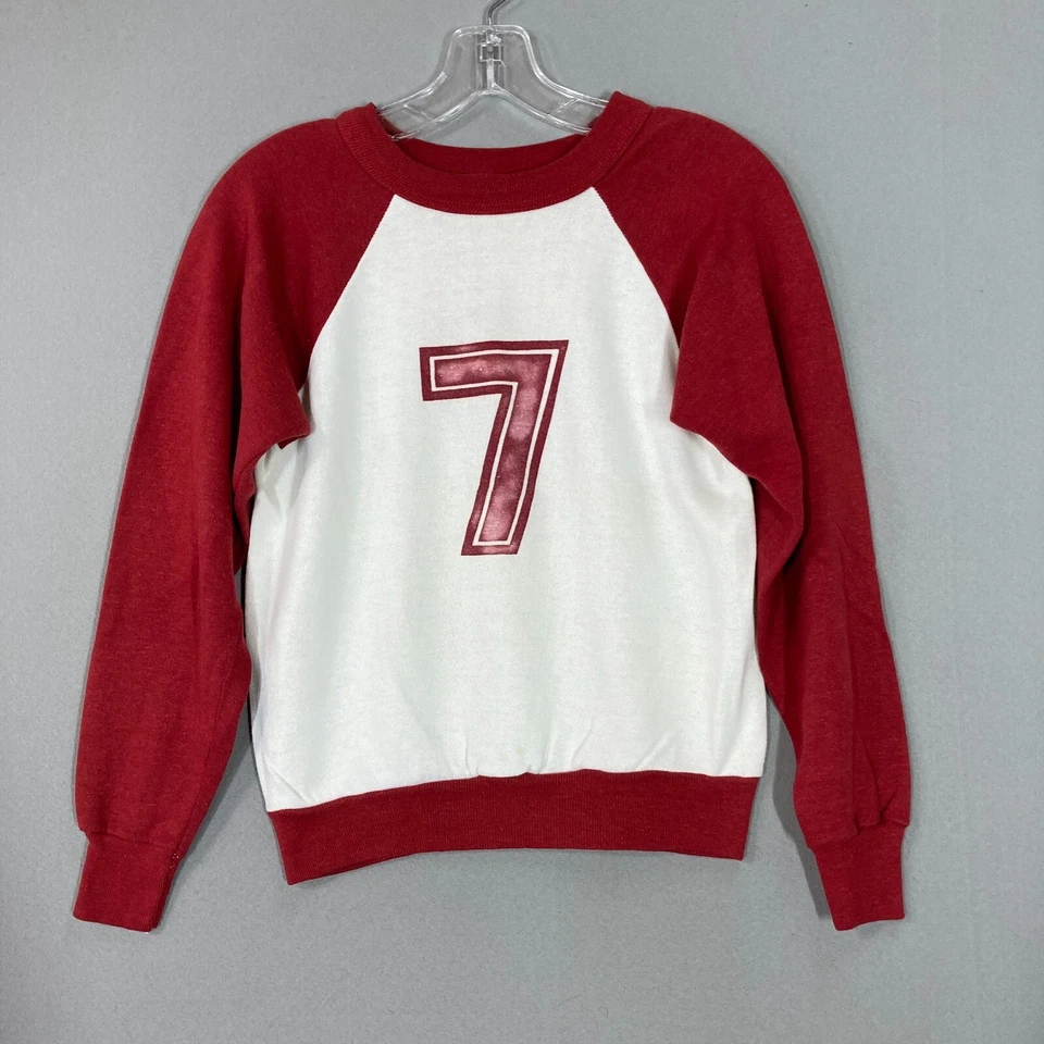 Sudadera De Colección Años 70 Montgomery Ward Raglán Juvenil L 14-16 Se Ajusta a Mujer XS #7 Jersey Foto 1 de 4