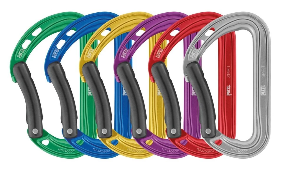 Petzl Spirit Bent Gate Carabiner - 6 Pack Multicolour - Image 1 of 1