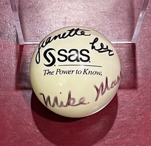 Jeanette Lee & Mike Massey piscina biliardo FIRMATA CUE BALL - Foto 1 di 6