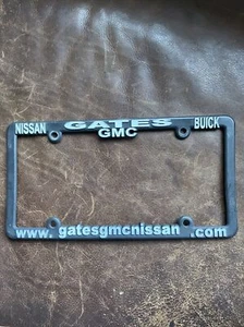 Gates Nissan GMC Buick Windham Connecticut dealer License Plate Frame Plastic - Picture 1 of 7