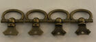 vintage Drawer Pull / plaque hanger /tack in/ hardware (4) handles -mini