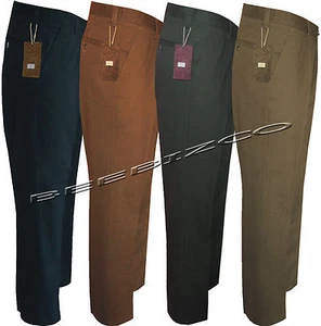 Pantalones de mezclilla para hombre chinos de pierna recta calce regular informales 100 % algodón - Imagen 1 de 7