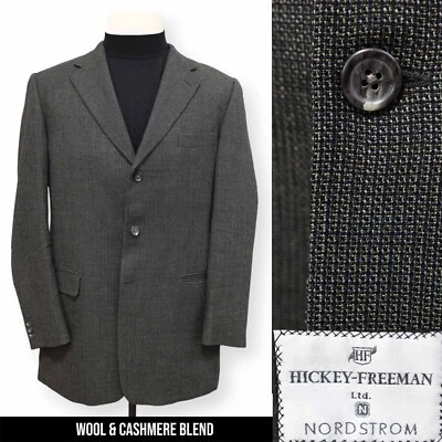 HICKEY FREEMAN mens multicolor WOOL CASHMERE sport coat suit jacket blazer 42 L - Image 1 of 4