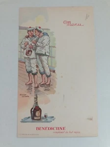 BENEDICTINE MENU PUBLICITAIRE MARINE ACTUELLE - Imagen 1 de 1