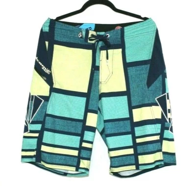 Volcom Men's Light Blue Green Swim Trunks Board Surf Shorts Size 30 - Image 1 of 4