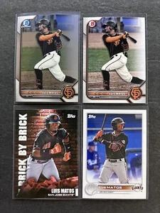 Luis Matos Lot 2022 Bowman Chrome Topps Pro Debut Brick by Brick Insert Giants - Picture 1 of 4