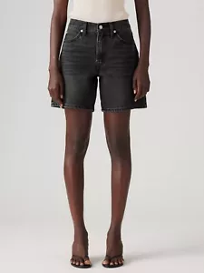 NWT~ Levi's sz 25 Women's '94 Baggy Shorts Denim 7" Wandering Spirit Black JJ4 - Picture 1 of 8