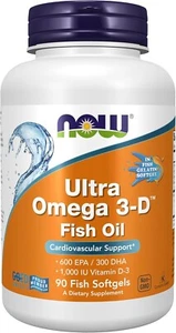 NOW FOODS Ultra Omega 3-D Fish Gelatin 90 Fish Softgels - Picture 1 of 9