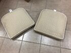 2 Frontgate Soho Michelle Gold Cream small chair dining piped cushion 19.5x20