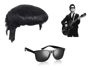 Peluca y gafas de sol Lefty Wilbury vestido elegante Roy Orbison The Traveling Wilburys - Imagen 1 de 11