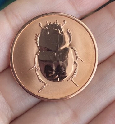 NEW  MI MONEDA  Scarabs Roman Rose Gold Coin Charm M - Image 1 of 3