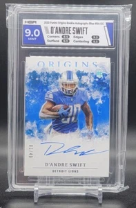 2020 Origins D’Andre Swift Auto Blue #1/49 - HGA 9 Mint - Lions 🔥 - Picture 1 of 2