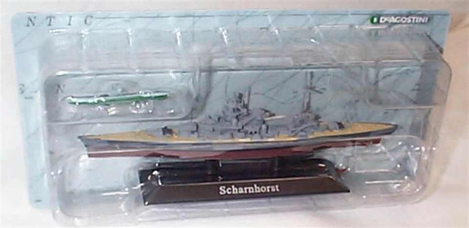 Scharnhorst sub war Ship Mounted on display Plinth 1:1250 Scale new in pack KZ02 - Image 1 of 1