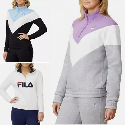 SALE Ladie's FILA pullover 1/4 zip Sweatshirt Cute Women's Chevron or Solid - Image 1 of 4