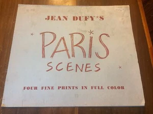 Vintage Portfolio 1952 Set of 4 by Jean Dufy’s Paris Scenes - Picture 1 of 10