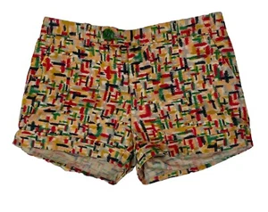 Pantalones Cortos Para Mujer Johnson De Colección Arte Pop/Impresión Geográfica Y2K EE. UU. 2 Seda PreLuvd Nuevos - Imagen 1 de 6