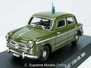 FIAT 1100 - 103 MODEL POLICE CAR 1:43 SCALE SALOON GREEN CARIBINIERI K8 - Picture 1 of 5