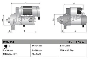 Motorino Avviamento Nuovo Toyota Yaris 1.0 16V 99 05 Denso Dsn931 - Foto 1 di 2