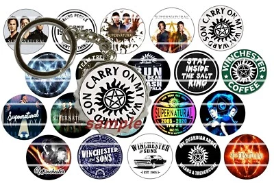 HHTDESIGNS Bottle Cap Images (25mm) 1" ~ Precut Classic Supernatural inspired