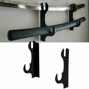 2 piezas Colgadores de espada samurai montaje en pared de acrílico soporte estante montaje en pared colgadores de espada - Imagen 1 de 9