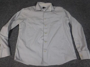 Club Monaco Mens Shirt Large blue striped button down - Picture 1 of 13