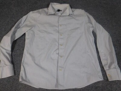 Club Monaco Mens Shirt Large blue striped button down - Image 1 of 4