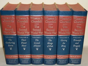 Houghton Mifflin Chartwell Ed. THE SECOND WORLD WAR Winston Churchill 6 vols - Picture 1 of 2