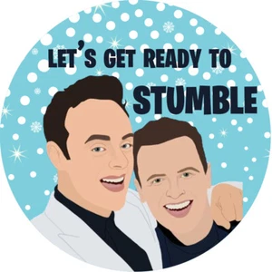 Christmas Gin Cocktail Drinks Edible Topper Party Ant & Dec Stumble - Picture 1 of 2