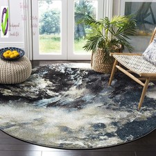 Safavieh Glacier Collection Gla123B Modern Contemporary Abstract Area Rug, 5' 3