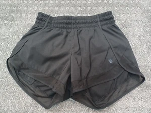 Athleta Damen Mesh Racer Run Short 4" Reißverschlusstasche - schwarz - XXS - Bild 1 von 7
