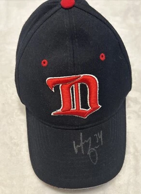 Signed Detroit Red Wings Hat Cap Zephyr Adjustable OSFA Vintage Strap Back Black - Image 1 of 4