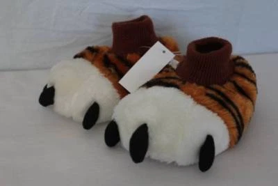 NUEVO Zapatos de casa para niños pequeños pequeños 5-6 zapatillas antideslizantes patas de tigre Foto 1 de 3