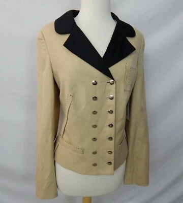 CHAQUETA CARLISLE VINTAGE BEIGE ANACARDO NEGRA DOBLE BOTONADURA NUEVA CON ETIQUETAS $465 talla 6 Foto 1 de 4