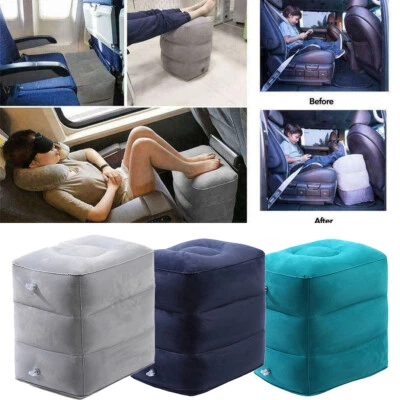 Inflatable Travel Footrest Leg Foot Rest Plane Pillow Pad Kids Bed Air Cushion - image 1 of 4