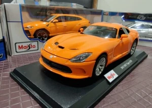 Maisto 2013 Dodge Viper SRT 1:18 Orange Diecast Car Special Edition - Picture 1 of 8