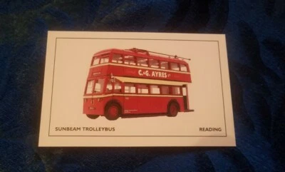 Corgi Card Sunbeam Trolleybus Reading Certificate C G Ayres - Image 1 of 2