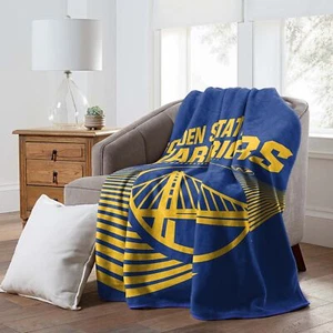 NBA Officially Licenced Golden State Warriors 60" x 80" Raschel Throw Blanket - Picture 1 of 5