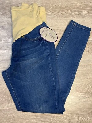 Planet Motherhood Maternity Distressed Skinny Jeans Sz Small Stretch Panel New - Image 1 of 4