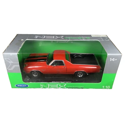 RED 1970 CHEVROLET EL CAMINO 1:18 WELLY OPENING HOOD, DOORS & TAILGATE - Image 1 of 4